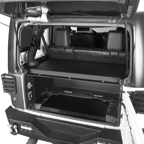 Lockable Storage Partition Security Deck Enclosure for Jeep Wrangler JK