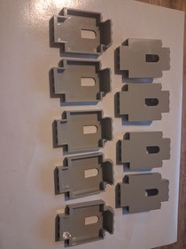 R Lego Lot 9 Old Light Gray Panel 2 x 5 x 6 4444 6080 6073 6074 6067 6077