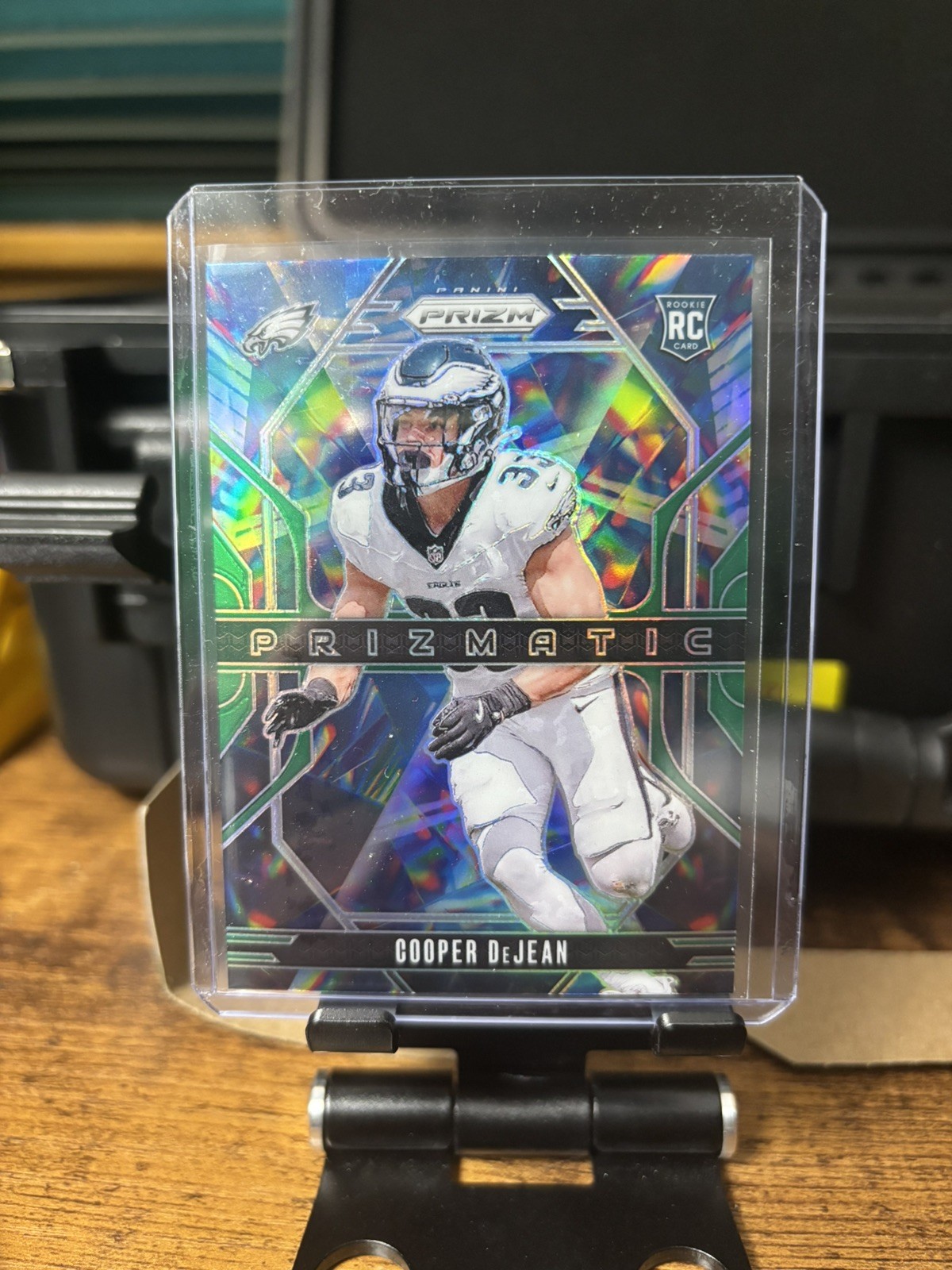 Cooper DeJean RC GREEN PRIZM PRIZMATIC 2024 Prizm No. 6 Eagles
