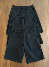 The Childrens Place Girls Large 10/12 Active French Terry Shorts Black, Set of 3
