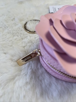NWT Kate Spade Rose Flora 3D Coin Purse Bag Charm Novelty Pink | eBay