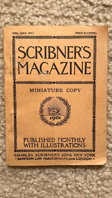 RARE Scribner's Magazine Miniature Copy 1901 Condition Collectors Item Very Good