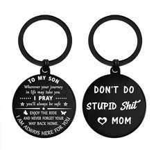 Son Christmas Keychain, Son Gifts for Teen Boys Stocking Stuffers From Mom