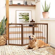 30 Inch Tall Wooden Pet Fence – Foldable Solid Fir Barrier for Cats & Dogs