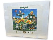 Legends of Lambeau Bart Starr Brett Favre Signed Print - Tim Spransy 12/25