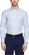 Tommy Hilfiger Men's Th Flex Essentials Slim-Fit Stretch Shirt -17 34/35 XL