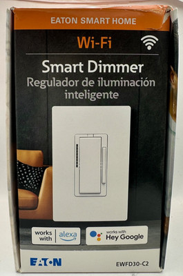 Eaton Wi-Fi Smart Single-Pole/3-Way Smart with LED Decorator Master Dimmer
