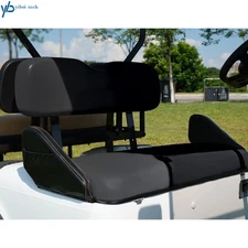 BLACK Faux Leather Front Seat Covers For Golf Cart Club Car DS 2000.5+