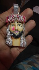 5.00 ct CZ Diamond Jesus Pendant Iced Out Jesus Hip Hop Mens Religious Pendant