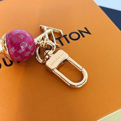 LOUIS VUITTON チャーム Monogram Lollipop Bag Charm Louis Vuitton Keychain Fuchsia Pink