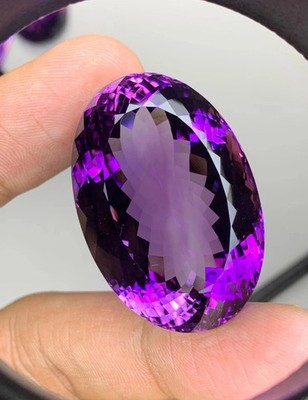 100 Ct+ Natural Purple Amethyst Oval Cut ''EGL Certified'' Loose LG Gemstone