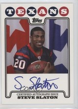 2008 Topps Rookie Premiere Auto Steve Slaton #RPA-SS Auto 0f6