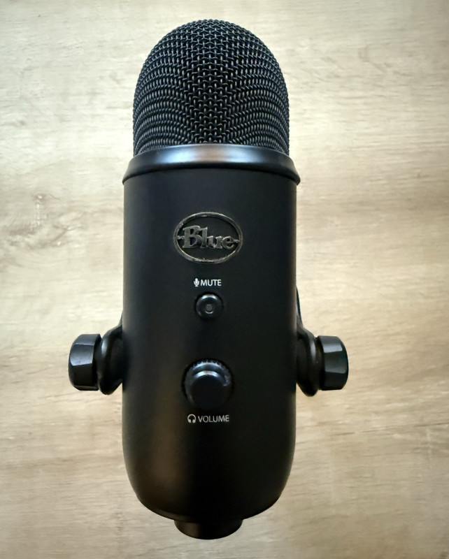 Blue Yeti Black USB Condenser Microphone, 3.5mm TRS, Mute, Gain Control