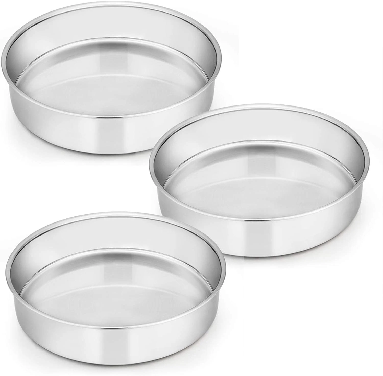 8-Inch Cake Pan Set of 3, Stainless Steel round Baking Pans, Mirror Finish
Opens in a new window or