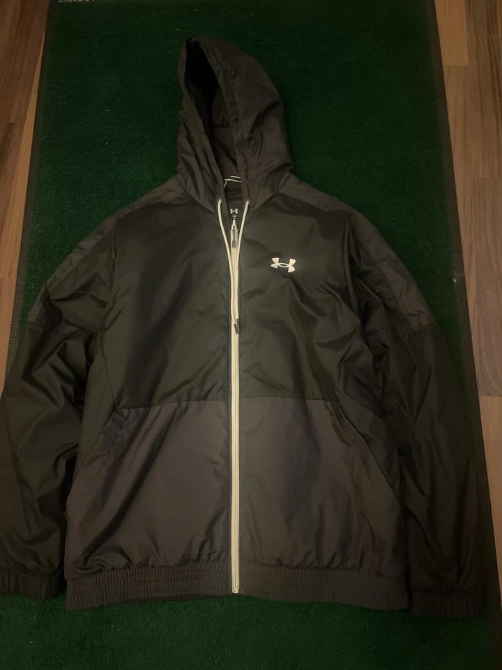 Under Armour ColdGear Herren Pufferjacke mit Kapuze, schwarz, Gr. L Loose - Bild 1 von 3