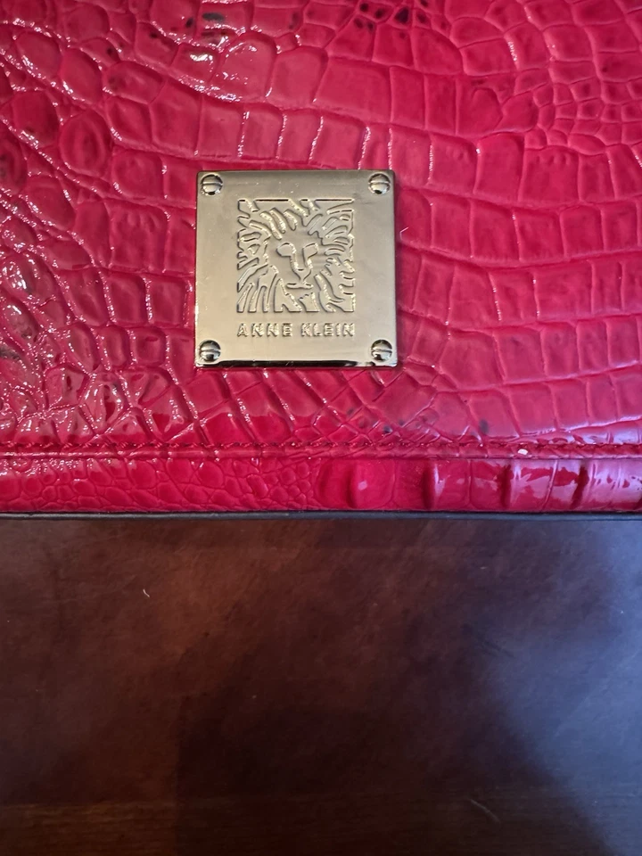 Anne Klein Small Shoulder Bag Red Purse Handbag Pre Owned Good Condition No Box - Image 4 of 4