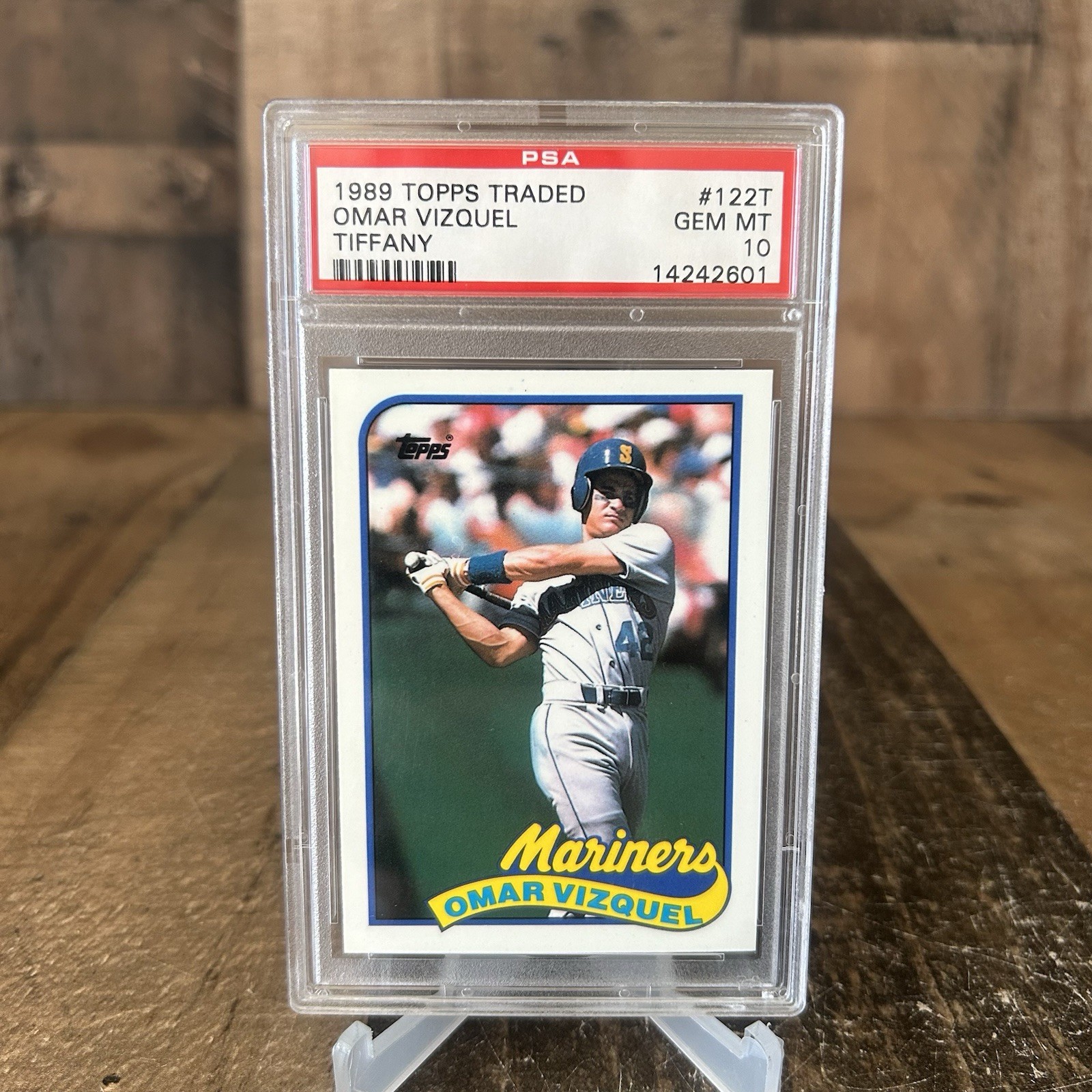 1989 TOPPS TRADED TIFFANY OMAR VIZQUEL #122T MARINERS CARD PSA 10