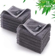 Easy to Rinse Grey Facial Cleansing Cloths, Reusable Washable Makeup Remove