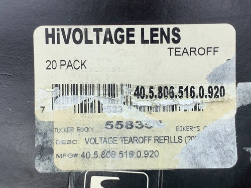 Scott Hi Voltage MX Goggle 20 Pack of Tear-Offs 40.5.806.516.0.920 - Foto 2 di 6
