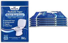 Toilet Seat Covers Disposable 60 Pack - XL Flushable Disposable Toilet Seat Co