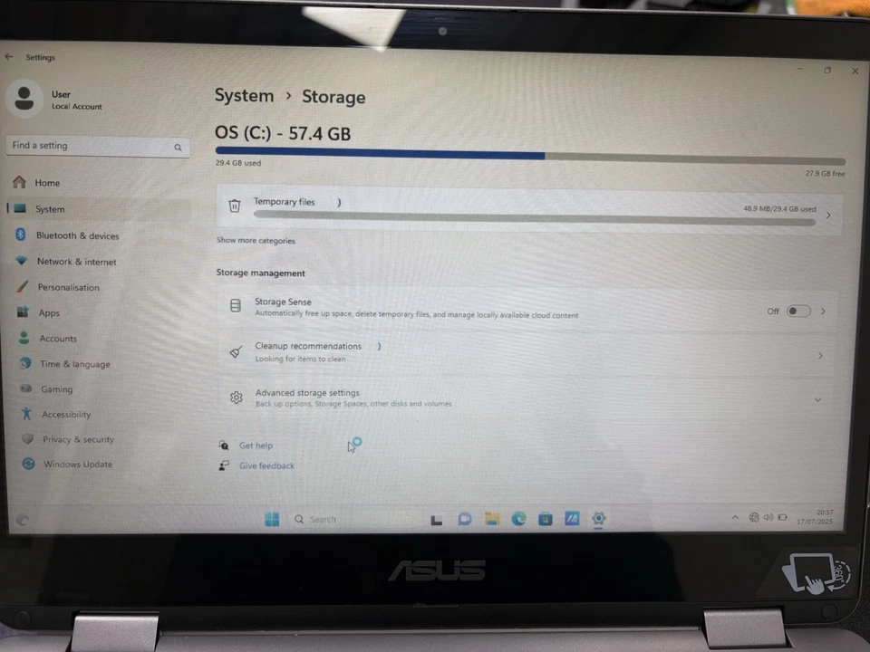 ASUS VivoBook Flip 14 TP401M Laptop Intel N4020 4GB RAM 64GB Touchscreen Win 11 - Image 2 of 4