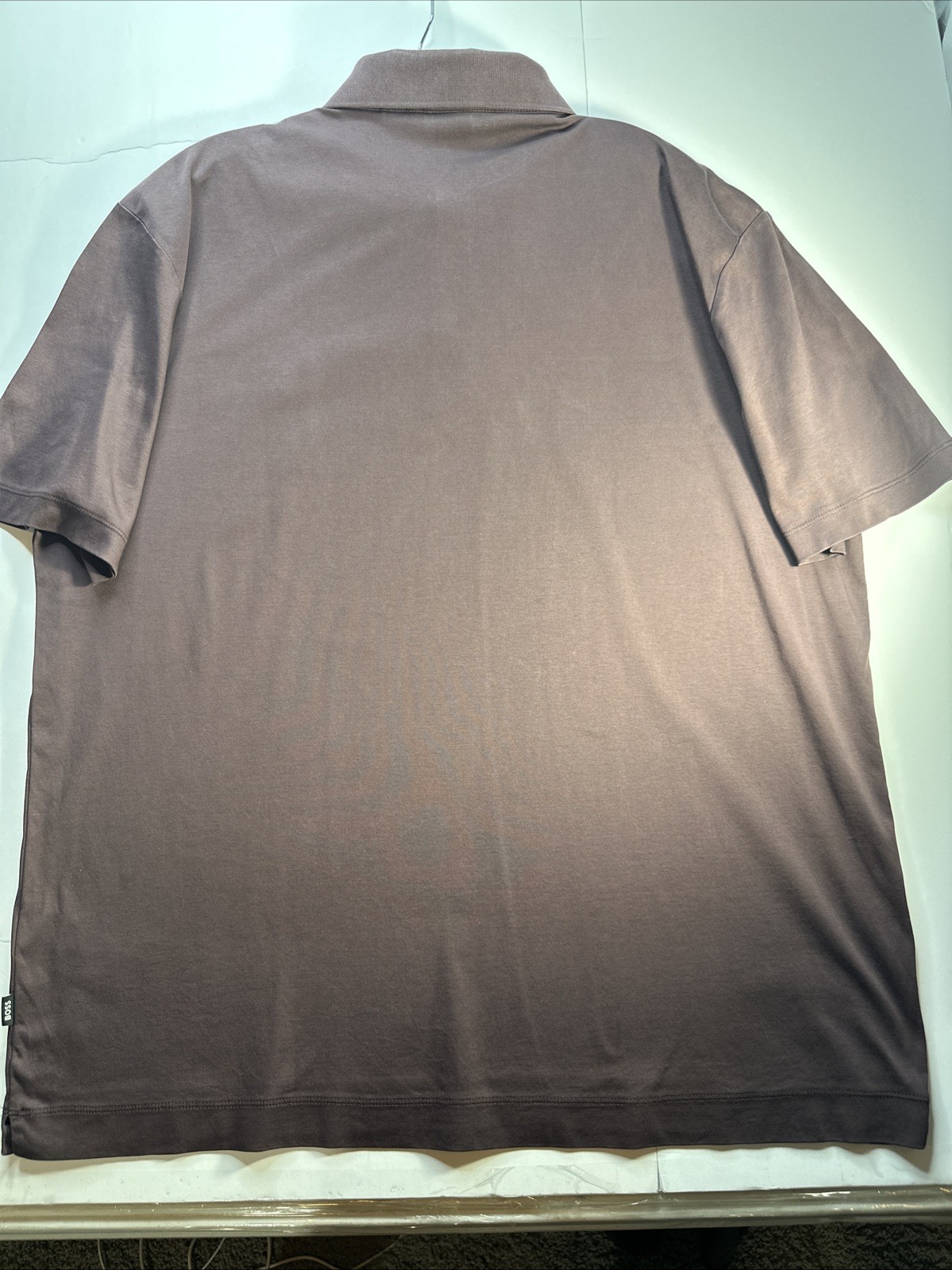 Hugo Boss DOUBLE-MONOGRAM POLO SHIRT IN MERCERISED COTTON Deep Burgundy Large thumbnail 2