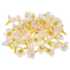 50Pcs 0.98" Artificial Silk Sunflower Flower Heads Fake for DIY Pink Yellow