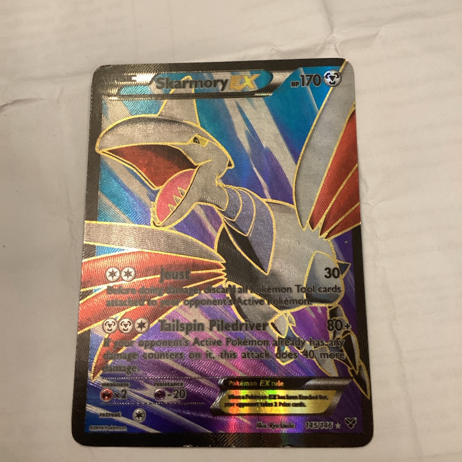 Pokémon Skarmory EX 145/146 Full Art Ultra Rare XY 2014 English Holo Card