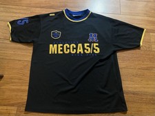 Vintage Mecca Jersey 5/5 Large Black Blue 90s Baggy Hip Hop Jersey Rap Y2K