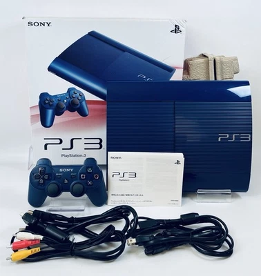 Sony PS3 CECH-4000B Azurite Blue 250Go Complete Box Controller Japan Limited - Photo 1/4