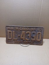 North Carolina 1963 license plate