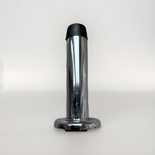 DOOR STOP WALL MOUNTED DOOR STOPPER POLISHED CHROME RUBBER STOPS UK 75mm