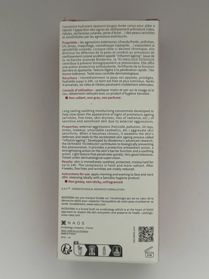 BIODERMA SENSIBIO  Soothing Defensive Serum for Sensitive Skin 30ml 1 Oz - image 3 of 3