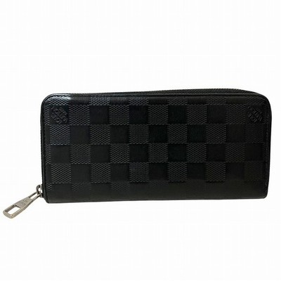 Louis Vuitton Damier Infini Zippy Wallet Vertical N63548 Wallet Free Shipping [U