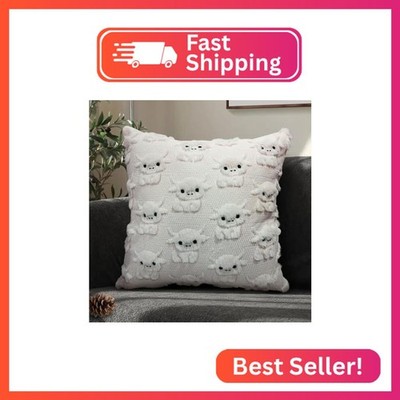 OECTVD Highland Cow Decor Pillow Covers 18x18 Cow Body Pillow Soft Plush Faux Fu