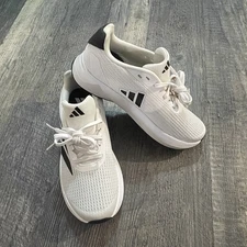 Big kids Adidas Duramo SL Athletic Shoes Gym White Black Size 5 New