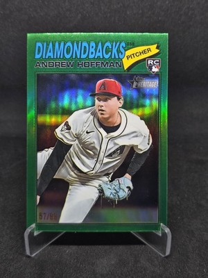 2026 Topps Heritage Andrew Hoffman Rookie Chrome Green Refractor /99 (RC) #211