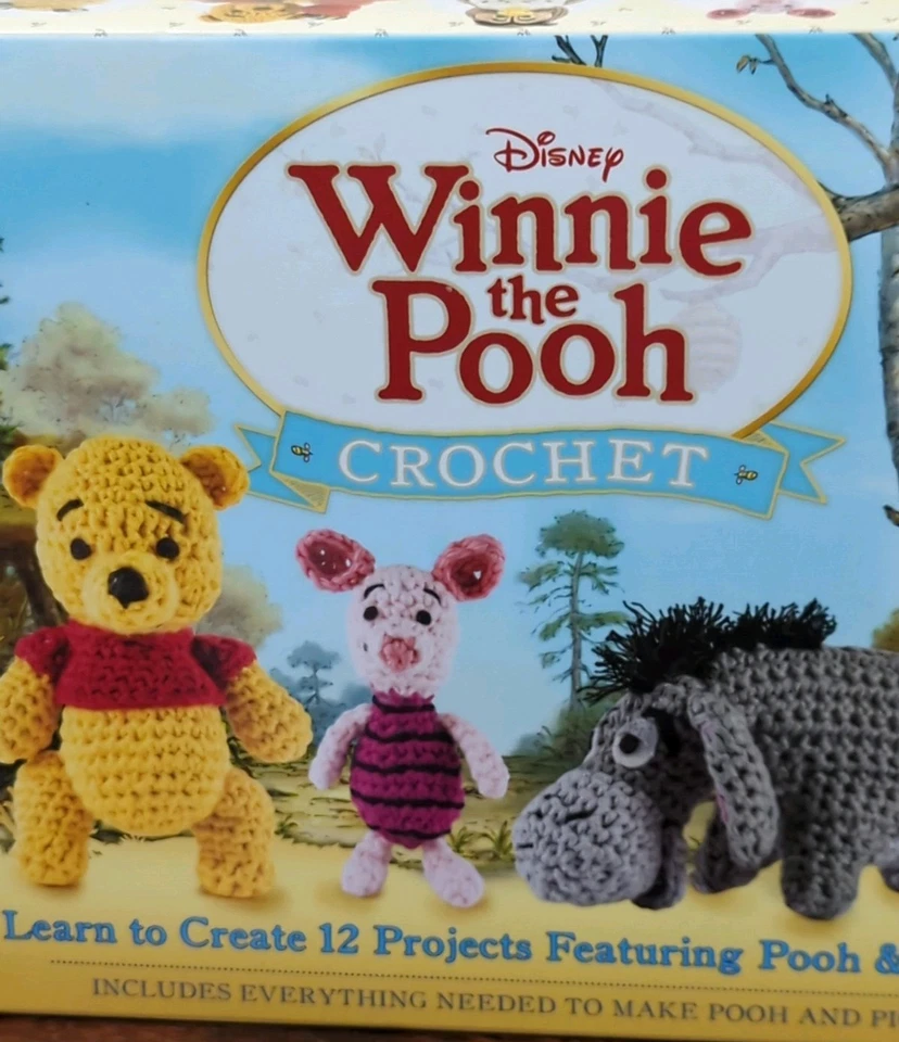 2015 Disney's Винни-Пух крючком набор делает Poo/пятачок 12 узоров NIP B67 - Изображение 2 из 4