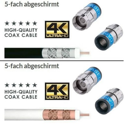 Cabelcon F-6-TD Self Install 5.1 Nitin Satkabel Koaxkabel RG6 Vollkupfer 135dB