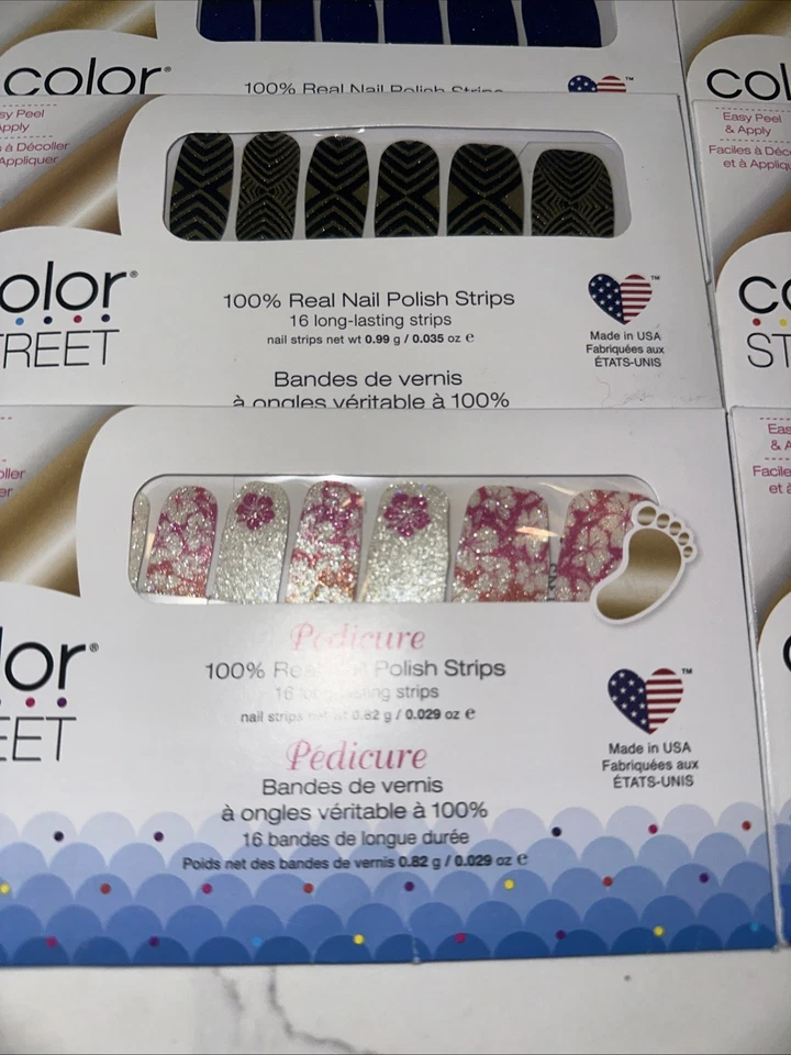 Lote de 10 tiras de esmalte de uñas Color Street Boo Crew Hibiscus Kiss (lote 78) Foto 4 de 4