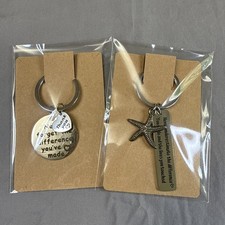 2 Teacher Appreciation Key Chain Gifts With Messages Heart And Starfish