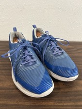 Footjoy FJ Flex XP Men's Spikeless Golf Shoes Blue/White 56252 Sz 9.5W Flexible