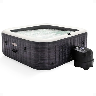 Intex PureSpa Plus Greystone Inflatable Square Hot Tub Spa, 94 x 28'' (For Parts)