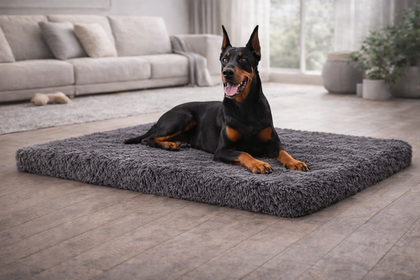 Hundebett Grosse Hunde, Waschbar Hundekissen Flauschig 120X80X7Cm - Graphit-image