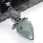 Awesome Aquamarine 925 Silver Plated Pendant 2.5" Gifts Jewelry AU K963