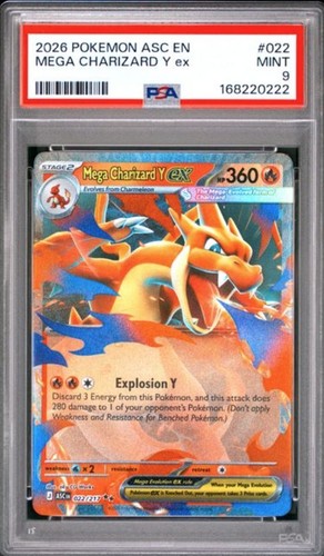 Mega Charizard Y ex graded PSA 9 for sale on eBay