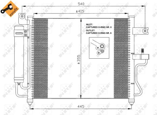 NRF 35428 Kondensator für Klimaanlage Kondensator Klimaanlage für Hyundai - Bild 3