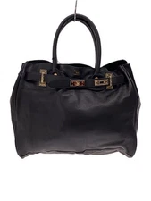 Buffalo Bobs Black Leather Tote Bag Solid Everyday Carryall Shoulder Bag