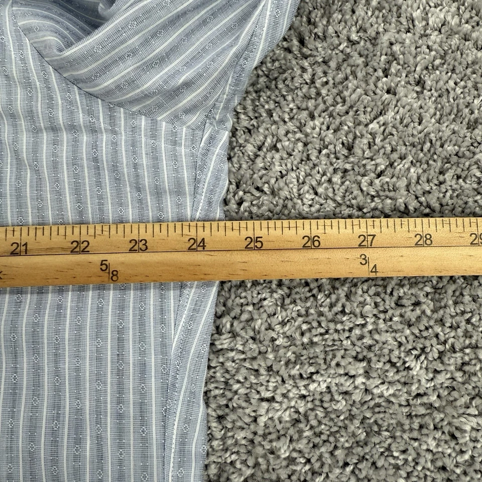 Camisa Christian Dior Monsieur masculina 16,5-32/33 listras vintage anos 90 feita nos EUA LS - Imagem 4 de 4