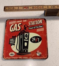 Vinage / antikes Blechschild / Emailschild Tankstelle seltenes Sammlerstück